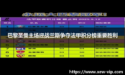 巴黎圣曼主场迎战兰斯争夺法甲积分榜重要胜利